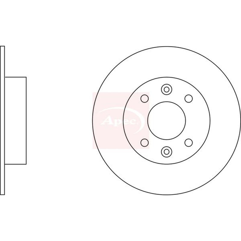 Apec Front Brake Solid Discs & Pads fits Renault Super 5 Hatchback 1987-1989 1.2