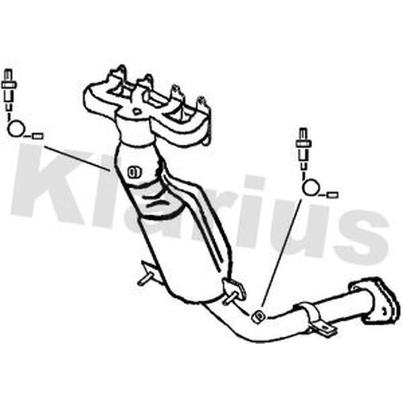 Klarius Catalyst Type Approved With Pipe fits Fiat Punto 1999-2012 1.2 188.030