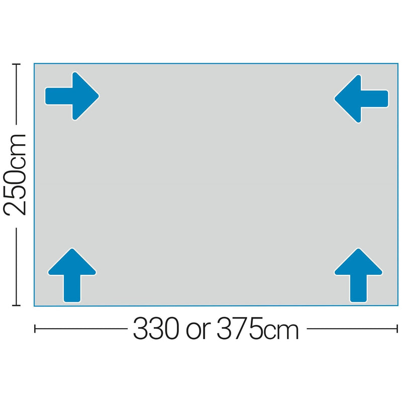 Vega 2 330 Air Porch Awning (Caravan : 235 - 255cm) 12020402350002 Quest - Dynamic Drive