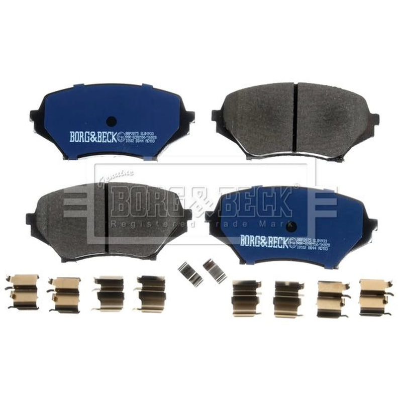 Borg & Beck Front Brake Vented Discs & Pads fits Mazda MX-5 2005-2016 1.8 2.0