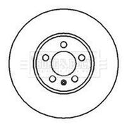Borg & Beck Front Brake Vented Discs & Pads fits VW Bora I 2000-2005 1.8