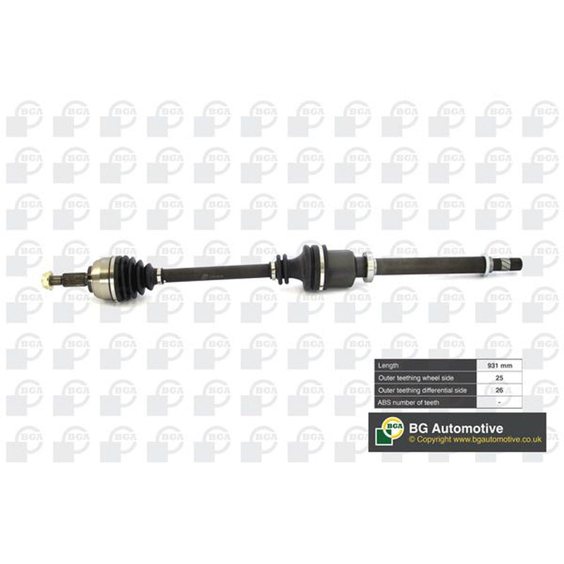 BGA CV Drive Shaft Driveshaft Front Right fits Renault Fluence 2010 on 1.5