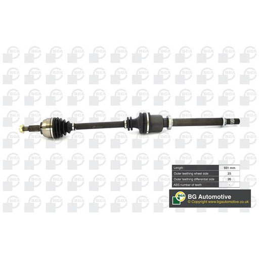 BGA CV Drive Shaft Driveshaft Front Right fits Renault Fluence 2010 on 1.5