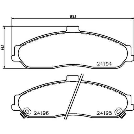 Mintex Front Brake Pad Set fits Cadillac Xlr 2004-2009 4.4 4.6