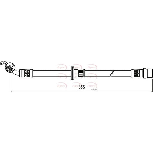 Apec Brake Hydraulic Hose Line Rear Right HOS4075