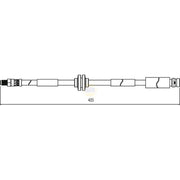 NAPA Brake Hydraulic Hose Line Rear fits Ford Focus II 2004-2008 2.0