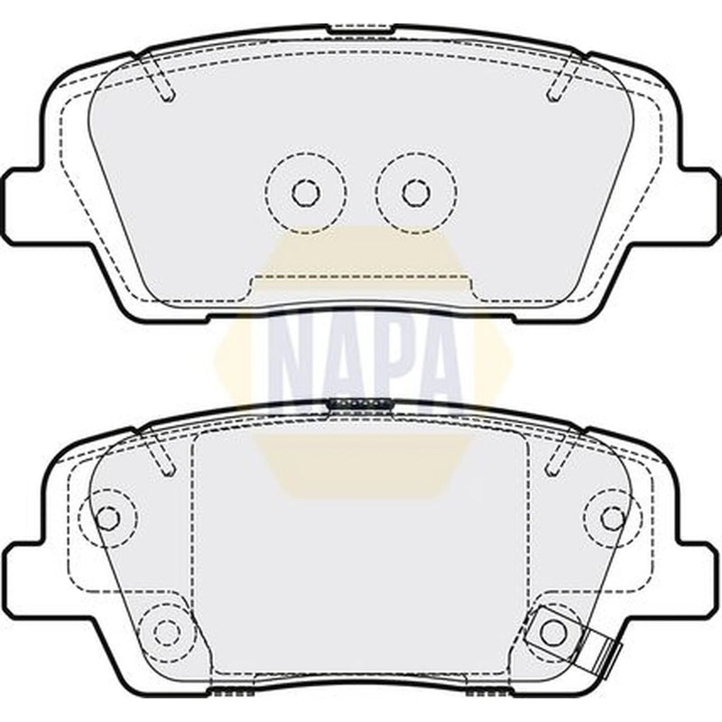 NAPA Rear Brake Pad Set fits Hyundai Grand Santa Fé 2013-2018 2.2 3.0 3.3