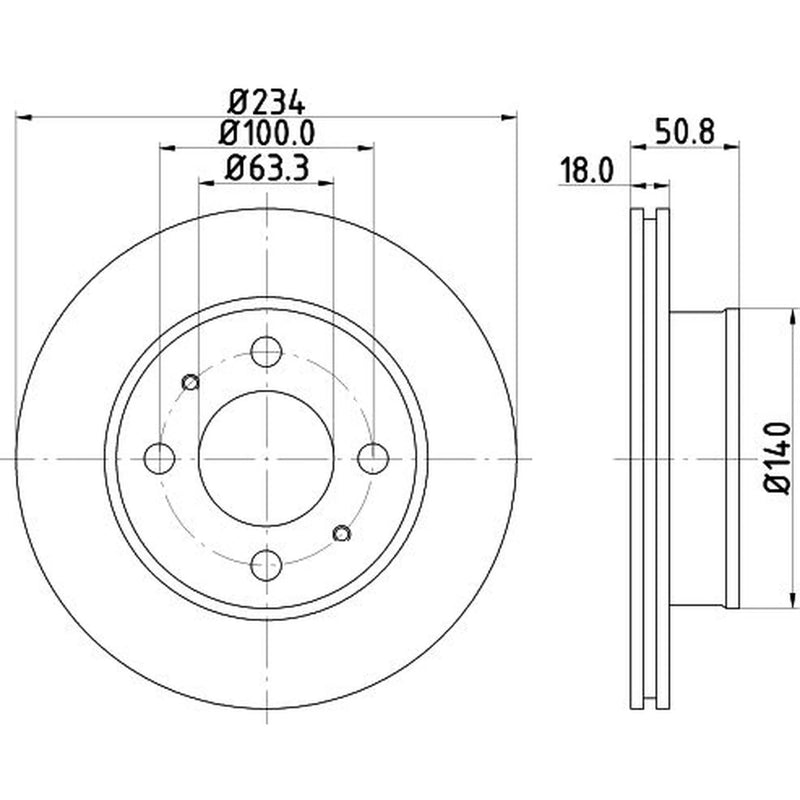 Mintex Front Brake Discs & Pads fits Hyundai Amica / Atoz 1998-2010 1.0 1.1
