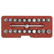 Sealey Oil Drain Plug Key Set 21pc 3/8"Sq Drive AK6586 Sealey - Dynamic Drive