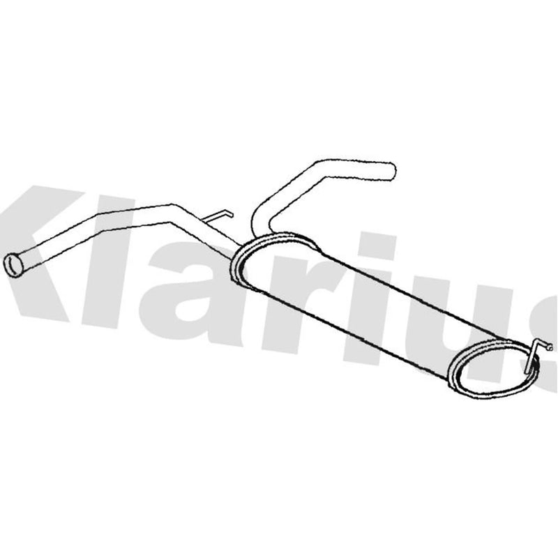 Klarius Box With Tail Pipe Rear fits Citroën C1 II 2014-2018 1.2