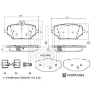 Blue Print Rear Brake Vented Discs & Pads fits Mercedes-Benz Gle 2018-2023