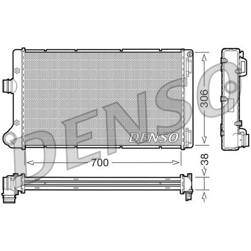 Denso Engine Radiator fits Fiat Punto 1999-2012 1.8 1.9 188.031 188.237 188.738
