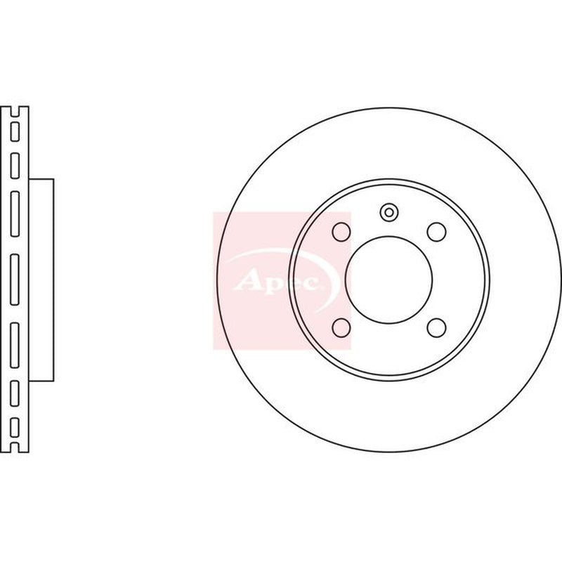 Apec Front & Rear Brake Discs & Pads fits VW Golf 1993-2002 1.6 1.8 2.0