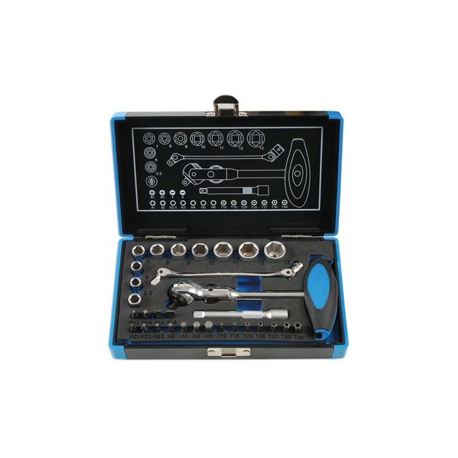 Laser Roto Lock Socket and Bit Set 1/4