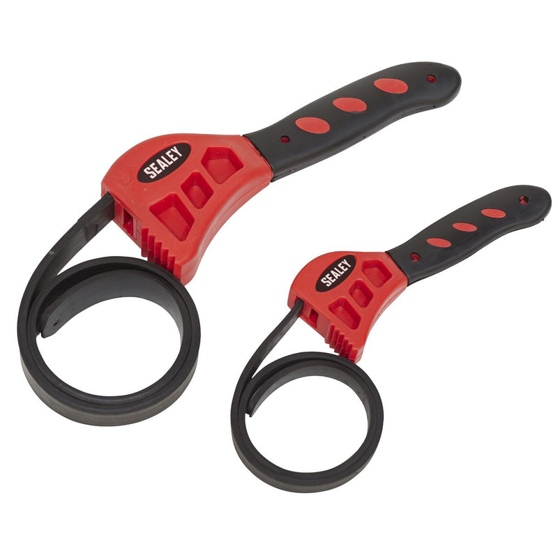Sealey Strap Wrench Set 2pc AK6408 Sealey - Dynamic Drive