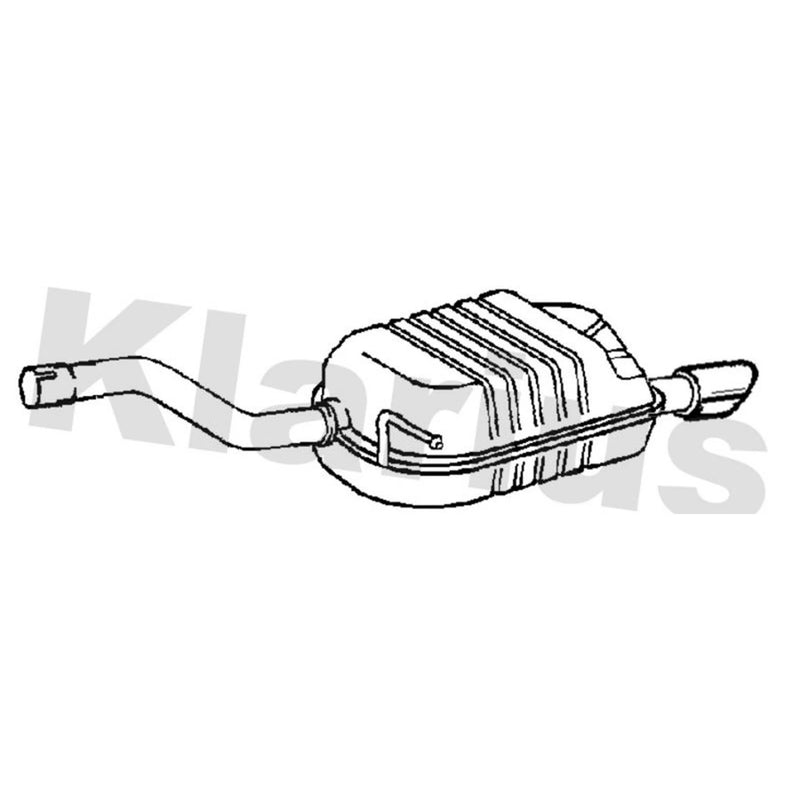 Klarius Box With Tail Pipe Rear fits VW Passat B6 2005-2010 1.4 1.6