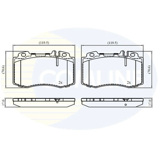 Comline 4 x Front Brake Pad Set fits Mercedes-Benz C-Class 2000-2008
