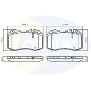 Comline Front & Rear Pads fits Mercedes-Benz S-Class 1998-2006