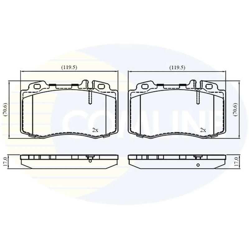 Comline Front & Rear Pads fits Mercedes-Benz S-Class 1998-2006