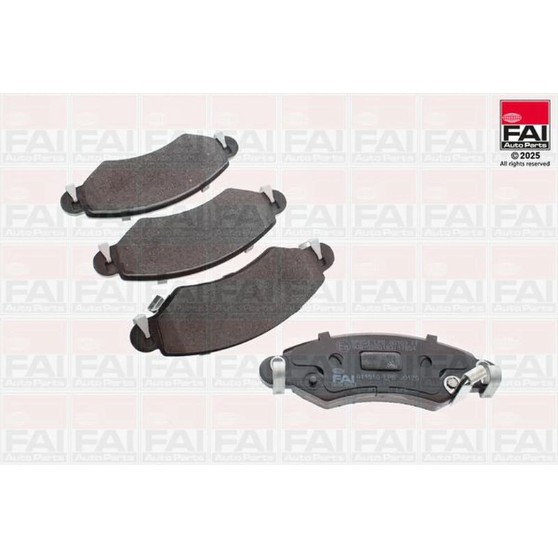FAI Front Brake Pad Set fits Opel Agila A 2000-2007 1.0 1.2 1.3
