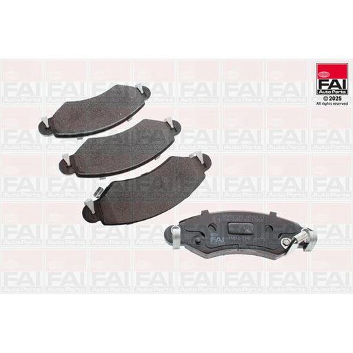 FAI Front Brake Pad Set fits Opel Agila A 2000-2007 1.0 1.2 1.3