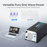 Renogy 12V Pure Sine Wave Inverter Charger w/ LCD Dyna-mo Solar - Dynamic Drive