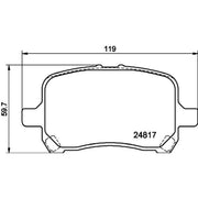 Mintex Front Brake Pad Set fits Chevrolet Hhr 2007-2011 2.4