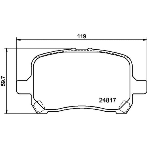 Mintex Front Brake Pad Set fits Chevrolet Hhr 2007-2011 2.4