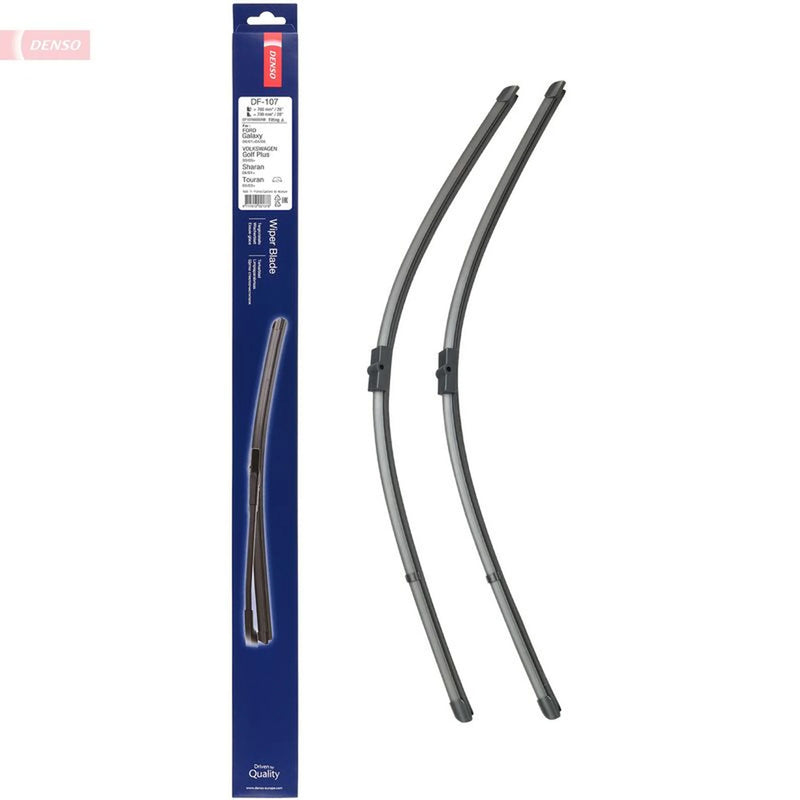 Denso Front & Rear Wiper Blade Set fits VW Touran 2003-2010 1.4 1.6 1.9 2.0