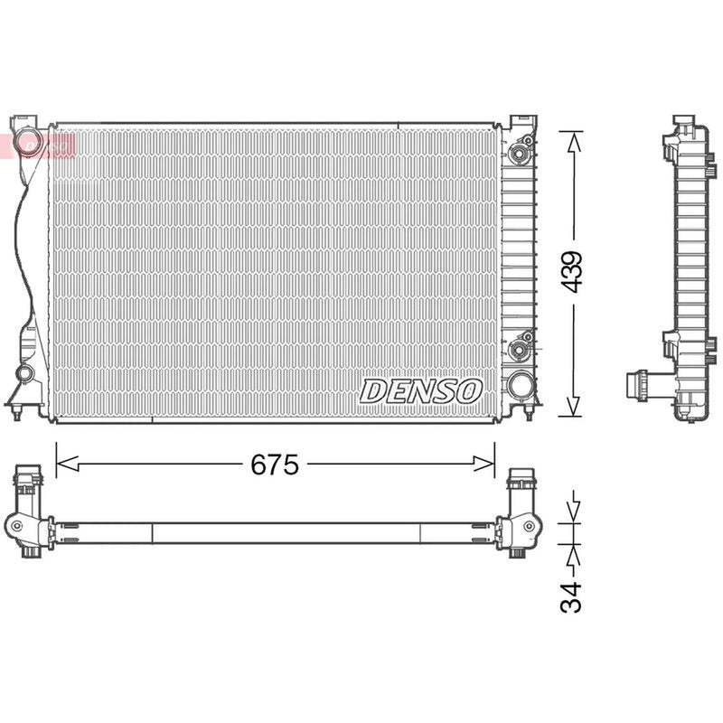 Denso Engine Radiator fits Audi A6 Allroad C6 2008-2011 3.0