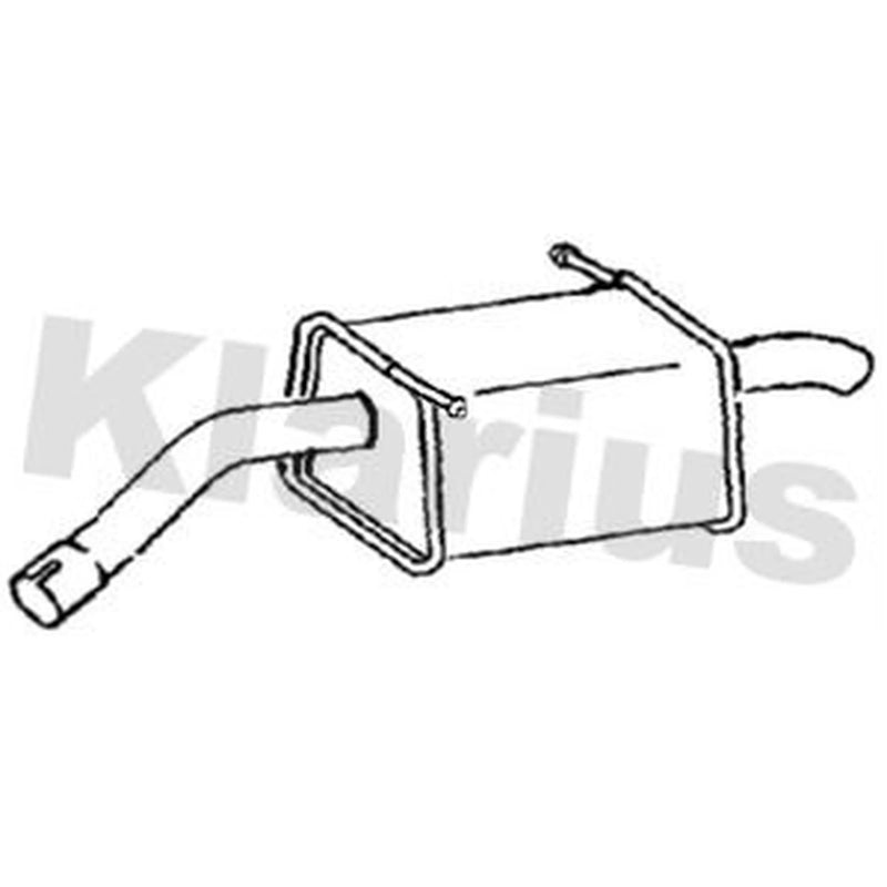 Klarius Box With Tail Pipe Rear fits Ford Ecosport 2013 on 1.5