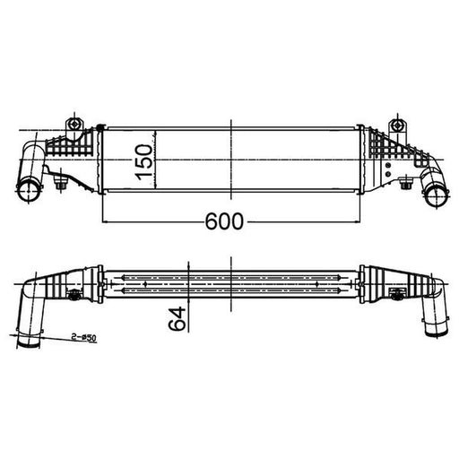 Mahle Intercooler (Charge Air Cooler) fits Mazda 3 2004-2009 1.6 2.0