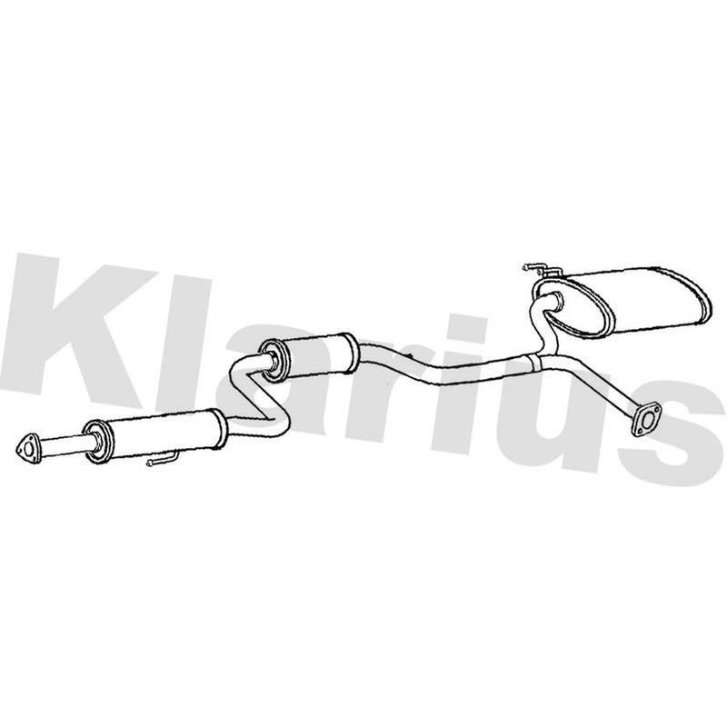 Klarius Box With Tail Pipe Right Rear fits Honda Accord VII Tourer 2003-2008 2.4