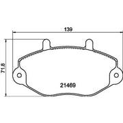 DON Front Brake Pad Set fits Ford Transit 1994-2000 2.0 2.5