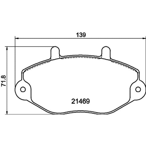 DON Front Brake Pad Set fits Ford Transit 1994-2000 2.0 2.5