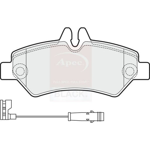 Apec Black Rear Brake Pad Set fits Mercedes-Benz Sprinter 3,5-T 2006-2018