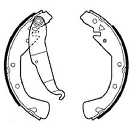 Abtex Brake Shoe Set Axle Kit fits Opel Astra F 1991-1998 1.4 1.6 1.7 1.8