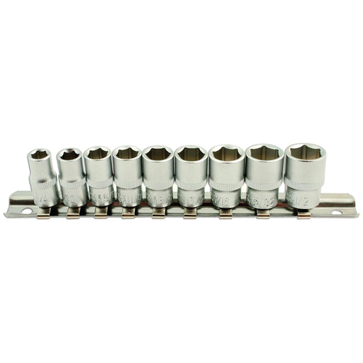 Laser AF Socket Set 1/4"D 9pc 5691 Laser - Dynamic Drive