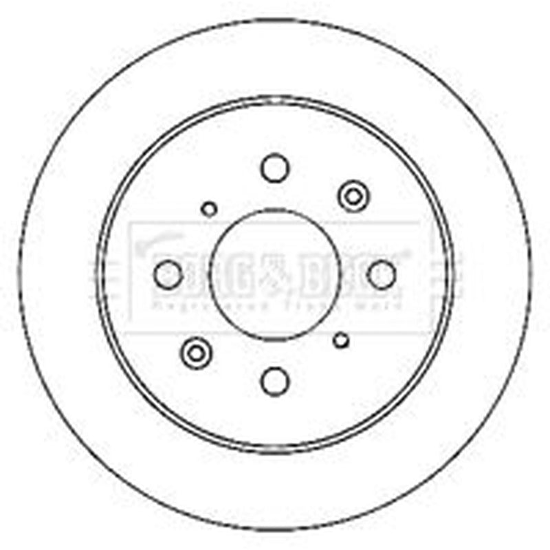 Borg & Beck Rear Brake Solid Discs & Pads fits Honda Jazz III 2008-2015 1.2 1.3