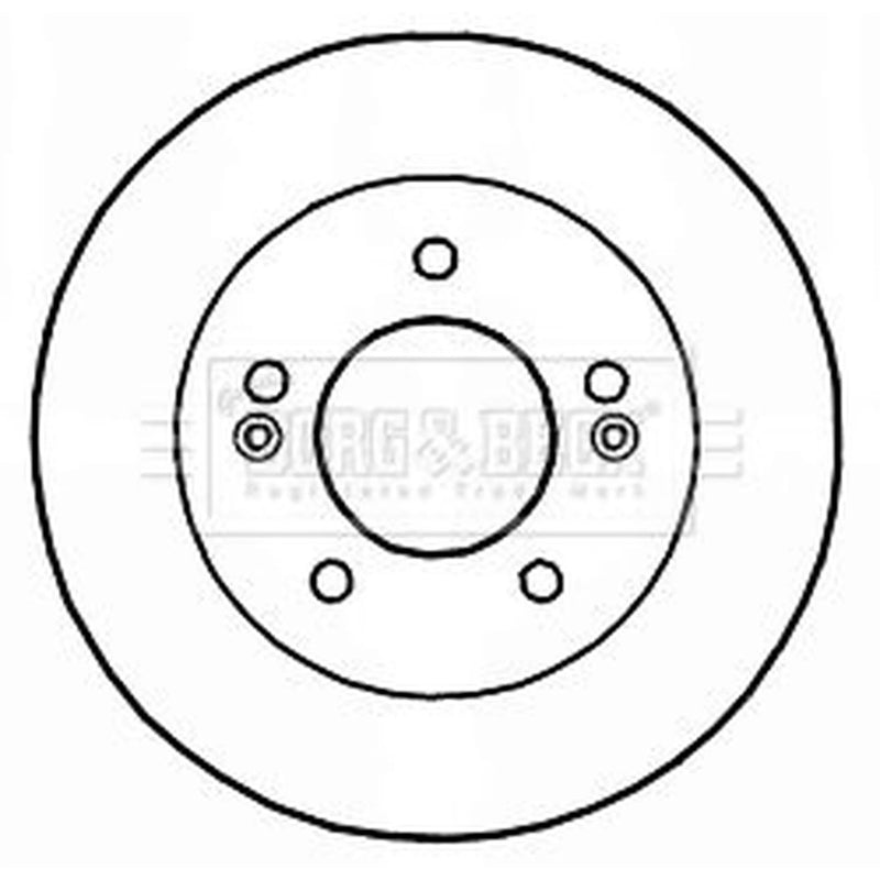 Borg & Beck Rear Brake Solid Discs & Pads fits Hyundai IX20 2010-2019 1.4 1.6
