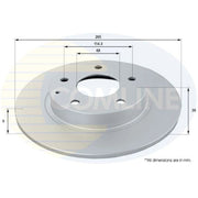 Comline Rear Brake Solid Discs & Pads fits Mazda 3 2013-2019 1.5 1.6 2.0 2.2