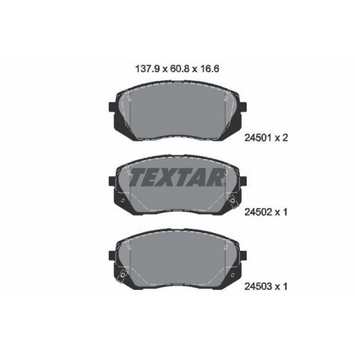 Textar Front Brake Pad Set 2450101