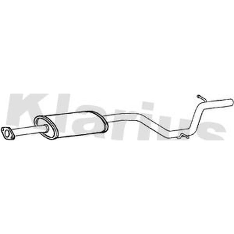 Klarius Box With Centre Pipe Centre fits Ford Galaxy II 2006-2015 2.0