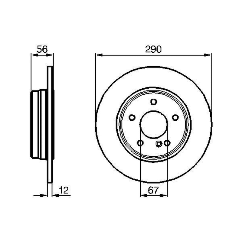 Bosch Front & Rear Brake Discs & Pads fits Mercedes-Benz E-Class T-Model