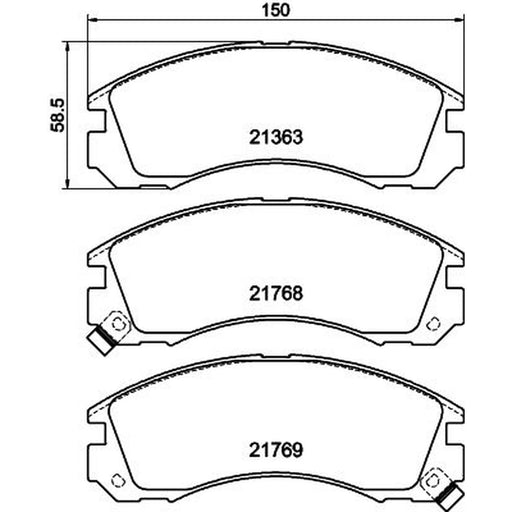 DON Front Brake Discs & Pads fits Mitsubishi Lancer 1995-2003 1.8