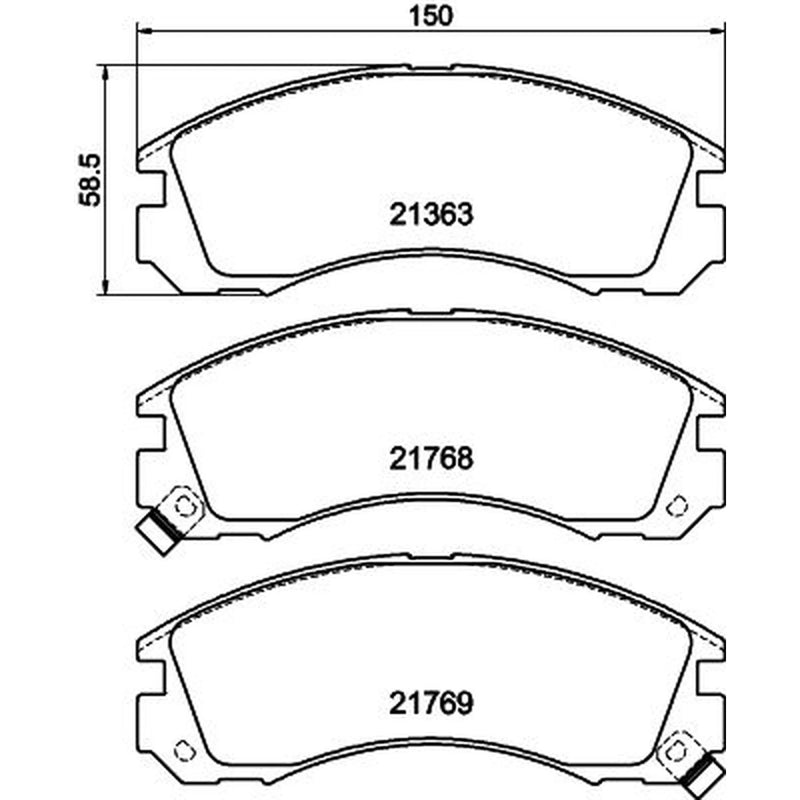DON Front & Rear Brake Discs & Pads fits Mitsubishi Fto 1994-2001 2.0
