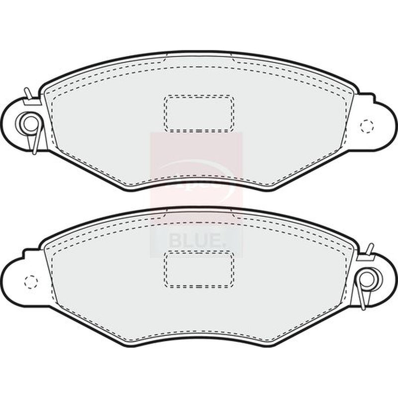 Apec Front Brake Pad Set fits Nissan Kubistar 2003-2009 1.2 1.5 1.6
