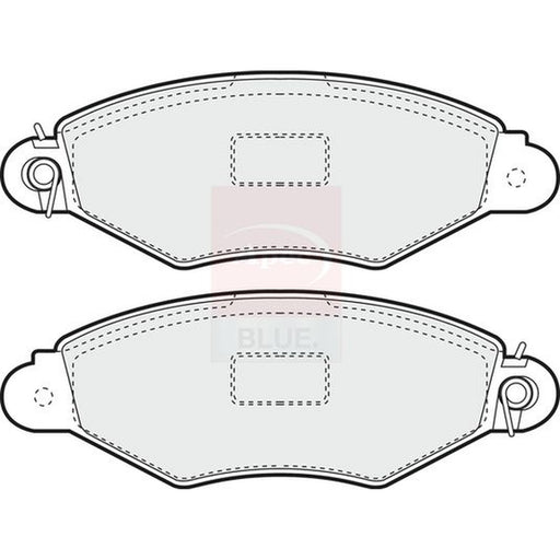 Apec Front Brake Pad Set fits Nissan Kubistar 2003-2009 1.2 1.5 1.6