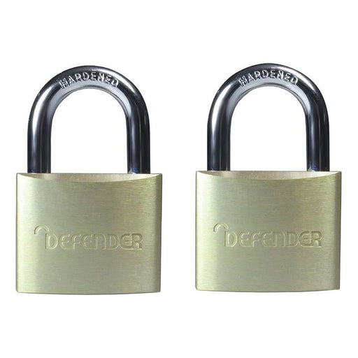 Defender Aluminium Padlock Twin Pack 40mm DEFENDER - Dynamic Drive