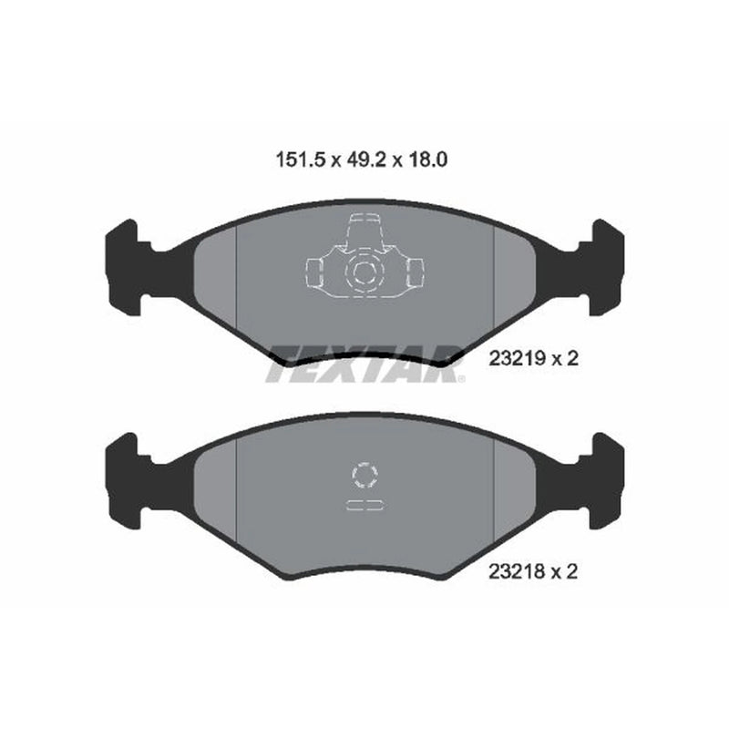 Textar Front Brake Pad Set 2321901